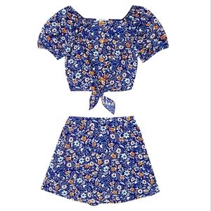 Speechless Cropped Top & Skort Set